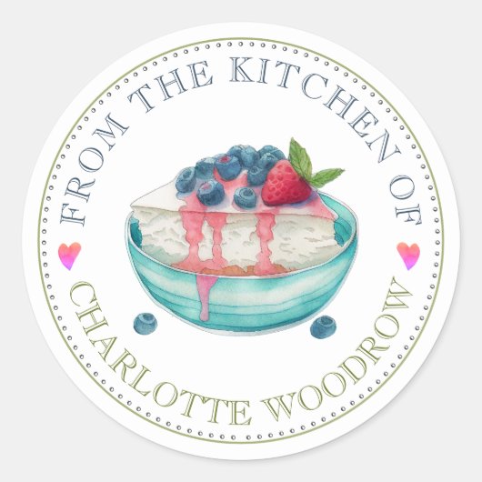 Bakker Gebak Chef Cake Voedsel Label Sticker (Voorkant)