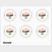 Bakker Gebak Chef Cake Voedsel Label Sticker (Vel)