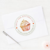 Bakker Gebak Chef Cupcake Voedsel Label Sticker (Envelop)