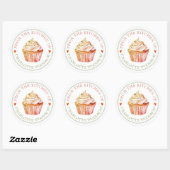 Bakker Gebak Chef Cupcake Voedsel Label Sticker (Vel)