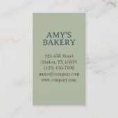  bakker gebak chef-kok cake bakkerij cupcake visitekaartje (Achterkant)