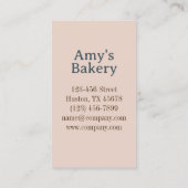 bakker gebak chef-kok cake bakkerij cupcake visitekaartje (Achterkant)