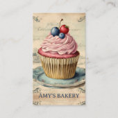  bakker gebak chef-kok cake bakkerij cupcake visitekaartje (Voorkant)