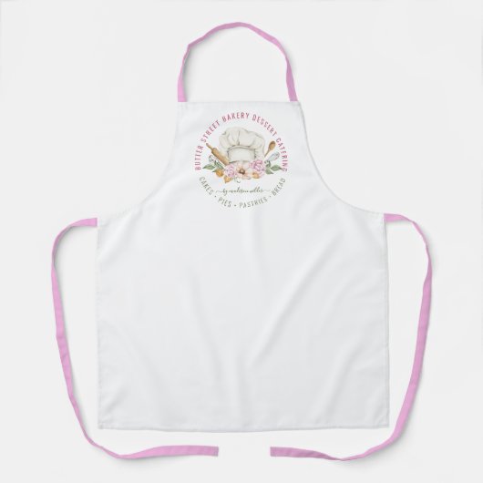 Bakker gebak Chef Waterverf bakken gebruiksvoorwer Schort (Voorkant)