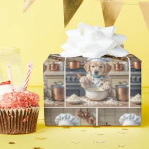Bakker Goud Retriever Puppy Cadeaupapier