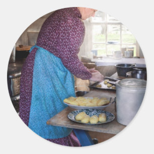 Bakker - Het bereiden van het diner Ronde Sticker