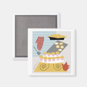 Bakker kunst taarten, taart, koekjes Magneet (Voorkant / Achterkant)