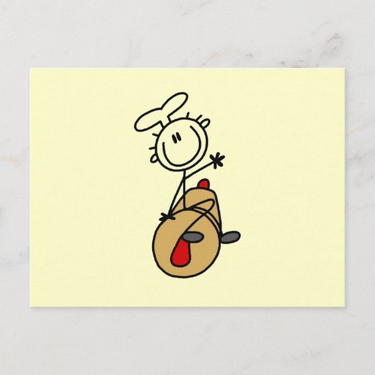 Bakker Met Deegroller Briefkaart (Voorkant)