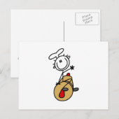 Bakker Met Deegroller Briefkaart (Voorkant / Achterkant)