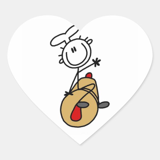 Bakker Met Deegroller Hart Sticker (Voorkant)
