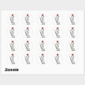 Bakker met Scraper Tshirts en geschenken Ronde Sticker (Vel)