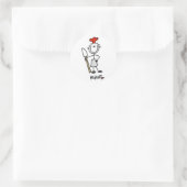 Bakker met Scraper Tshirts en geschenken Ronde Sticker (Tas)