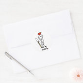 Bakker met Scraper Tshirts en geschenken Ronde Sticker (Envelop)