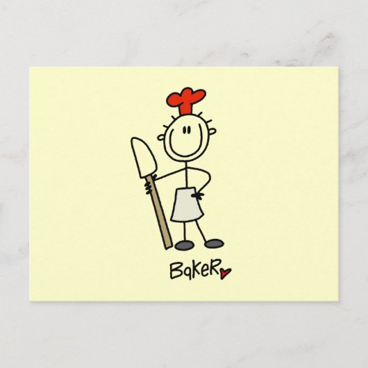 Bakker Met Spatel Briefkaart (Voorkant)