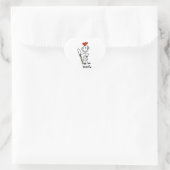 Bakker Met Spatel Hart Sticker (Tas)