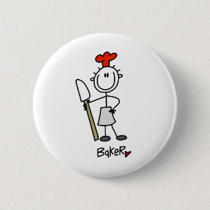 Bakker met Spatel Ronde Button 5,7 Cm