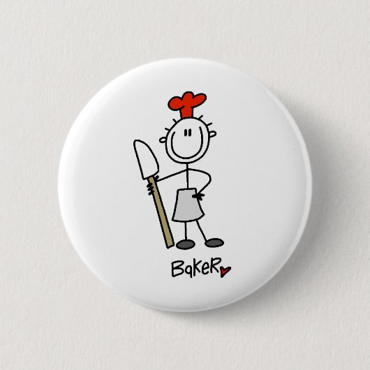 Bakker met Spatel Ronde Button 5,7 Cm (Voorkant)