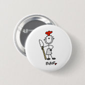 Bakker met Spatel Ronde Button 5,7 Cm (Voorkant /achterkant)
