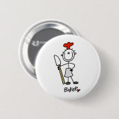 Bakker Met Spatel Ronde Button 5,7 Cm (Voorkant /achterkant)