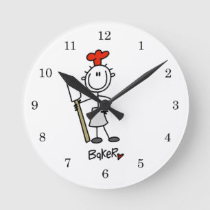 Bakker Met Spatel Ronde Klok