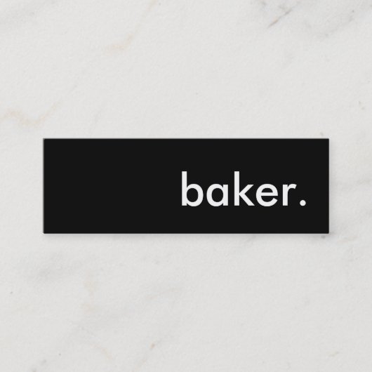 bakker. mini visitekaartje (Voorkant)
