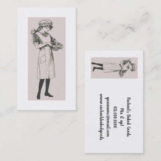  bakker of banketbakker visitekaartje (Voorkant / Achterkant)