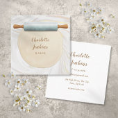 Bakker Patisserie Marmer Krullen Deegroller Vierkante Visitekaartje