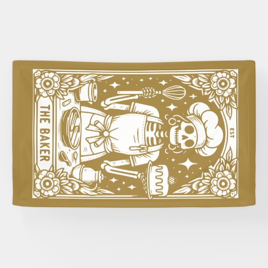 Bakker Patissier Tarot Goud Product Spandoek (Horizontaal)