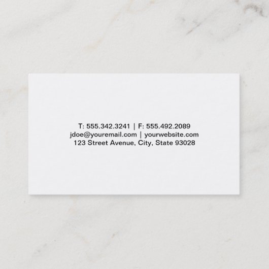 bakker | Rolling Pin en Whisky Visitekaartje (Achterkant)