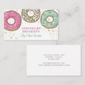 Bakker Roze Groene Sprinkle Donuts Bakkerij Visitekaartje (Voorkant / Achterkant)