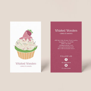 Bakker van Cupcakes Banketbakker Visitekaartje
