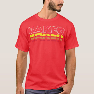 Bakker Voornaam Grappige Vintage Zonsondergang Bak T-shirt