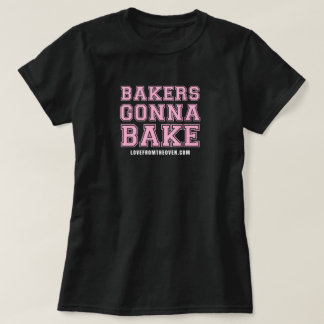 Bakkeraars gaan bakken - Roze afdrukken T-shirt