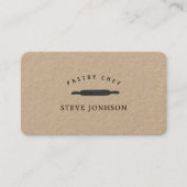 Bakkeraars met rolletjes professioneel modern mini visitekaartje (Voorkant)