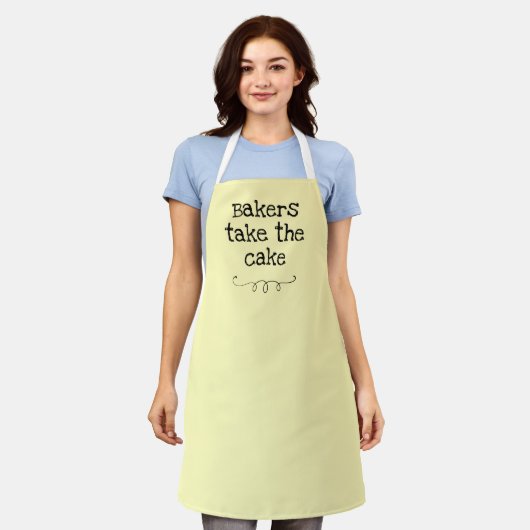 Bakkeraars nemen de Cake Funny Apron Schort (Gedragen)