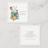 Bakkerbaker Vierkante Visitekaartje (Voorkant / Achterkant)