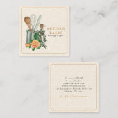 Bakkerbaker Vierkante Visitekaartje (Voorkant / Achterkant)