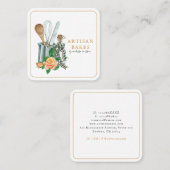 Bakkerbaker Vierkante Visitekaartje (Voorkant / Achterkant)