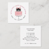 Bakkerbakkersgebak Chef Waterverf Cake Vierkante Visitekaartje (Voorkant / Achterkant)