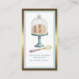 Bakkerbakkersgebak Chef Waterverf Gold Foil Visitekaartje