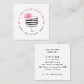 Bakkerbakkersgebak Waterverf Floral Cake Sq Vierkante Visitekaartje (Voorkant / Achterkant)