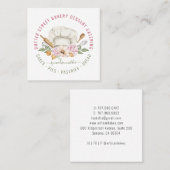 Bakkerbakkersgebak Waterverf Vierkante Visitekaartje (Voorkant / Achterkant)