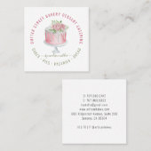 Bakkerbakkersgebak Waterverf Vierkante Visitekaartje (Voorkant / Achterkant)