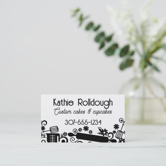 Bakkerbakkersgereedschappen voor het meten van lep visitekaartje (Staand voorkant)