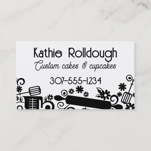 Bakkerbakkersgereedschappen voor het meten van lep visitekaartje (Voorkant)