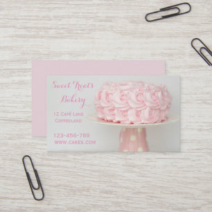 Bakkercake schattige roze ijscake visitekaartje