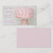 Bakkercake schattige roze ijscake visitekaartje (Voorkant / Achterkant)