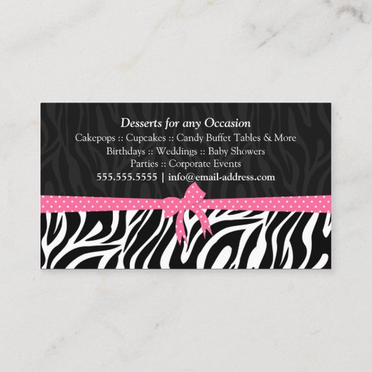 Bakkerdesserts Visitekaartje (Achterkant)