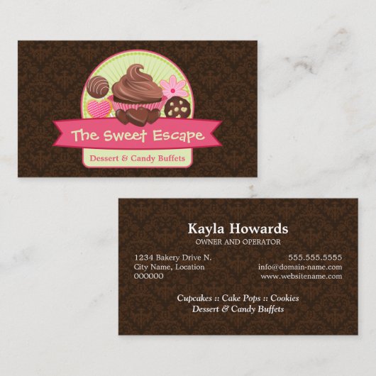 Bakkerdesserts Visitekaartje (Voorkant / Achterkant)