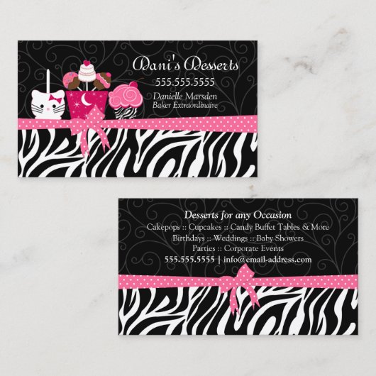 Bakkerdesserts Visitekaartje (Voorkant / Achterkant)